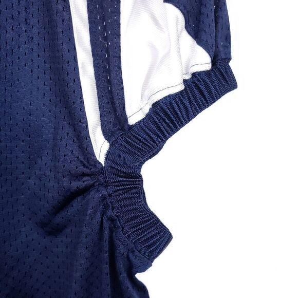 Adidas blue and white mesh long football jersey M - Picture 3 of 7